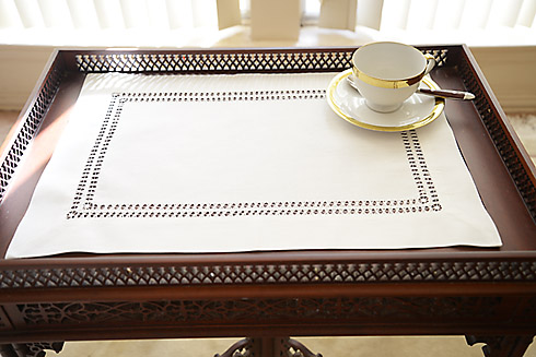 Hemstitch Placemat. Double Twisted Hemstitch."COCONUT MILK"